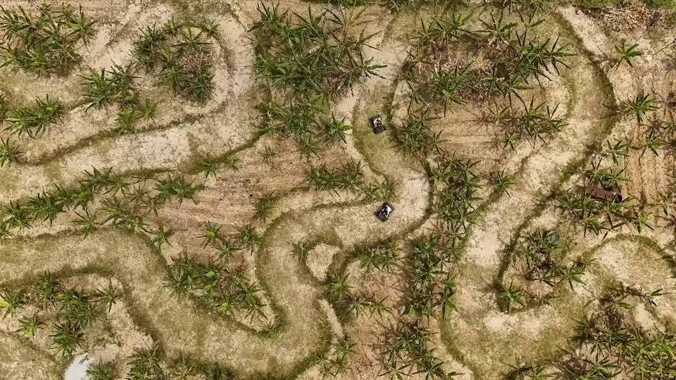 Aerial view of the ATV trail at Suka Camping